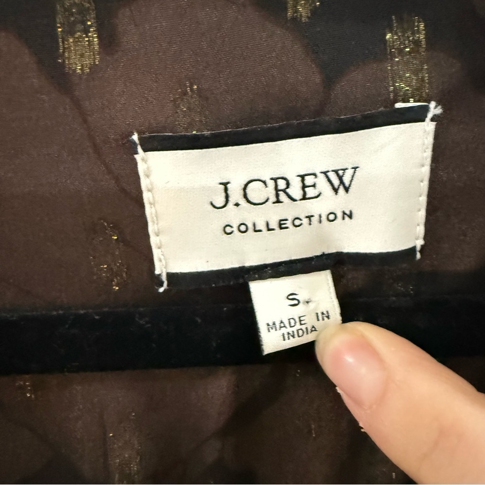J Crew Collection Tie-Front Lurex Maxi in Floral - Picture 4 of 7